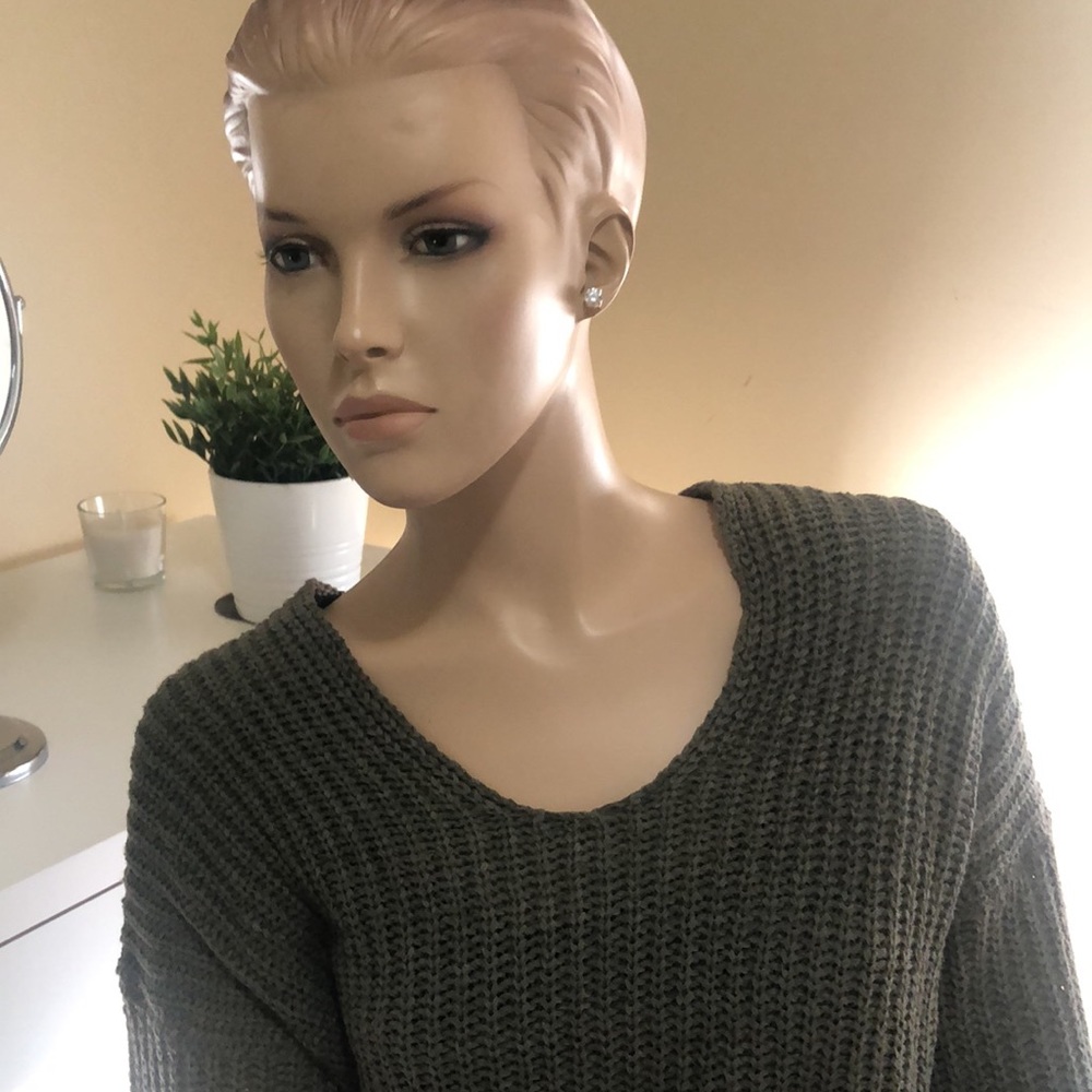 Oversized Double V Sweater - image 2